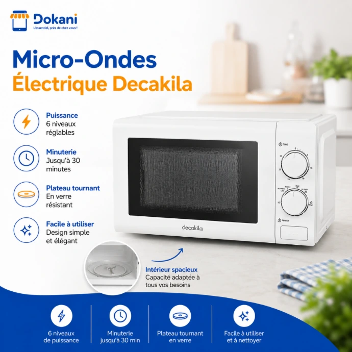 Micro-Ondes Electrique 700W -20L- Decakila