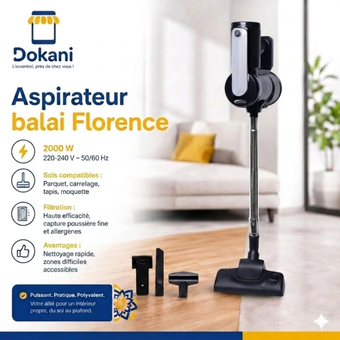 Aspirateur Balai Florence 2000W - Gris