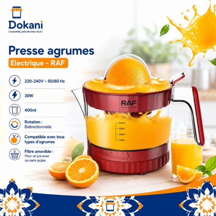 Presse Agrumes Electrique RAF 30W - Rouge