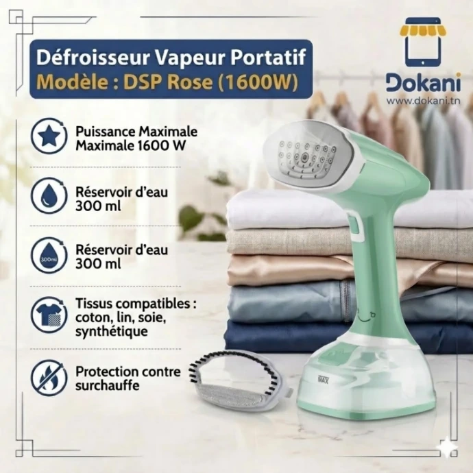 Defroisseur Vapeur DSP 1600W 300ml - Vert