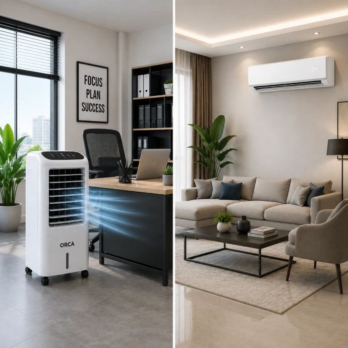Comparatif entre un rafraîchisseur d'air mobile et un climatiseur selon les besoins en Tunisie