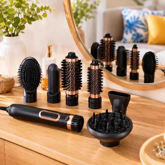 Embouts en céramique et brosses amovibles pour brosse rotative 4 en 1