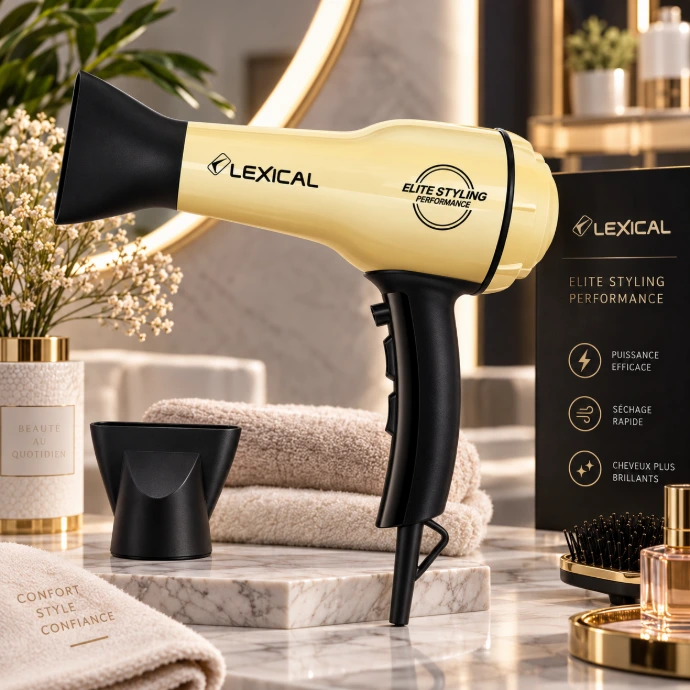 Lexical seche cheveux 5en1 1800W 100000RPM livraison tunisie Dokani