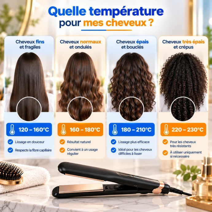 Quelle température de lisseur selon le type de cheveux en Tunisie – Dokani