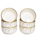 Service à Table en Porcelaine 24 Pièces Golden House Doré