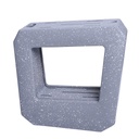 Ensemble 8 Pièces Couteaux avec Support Blanc Gris
