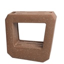 Ensemble 8 Pièces Couteaux avec Support Blanc Marron