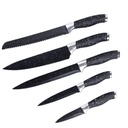 Ensemble 8 Pièces Couteaux avec Support Blanc Noir