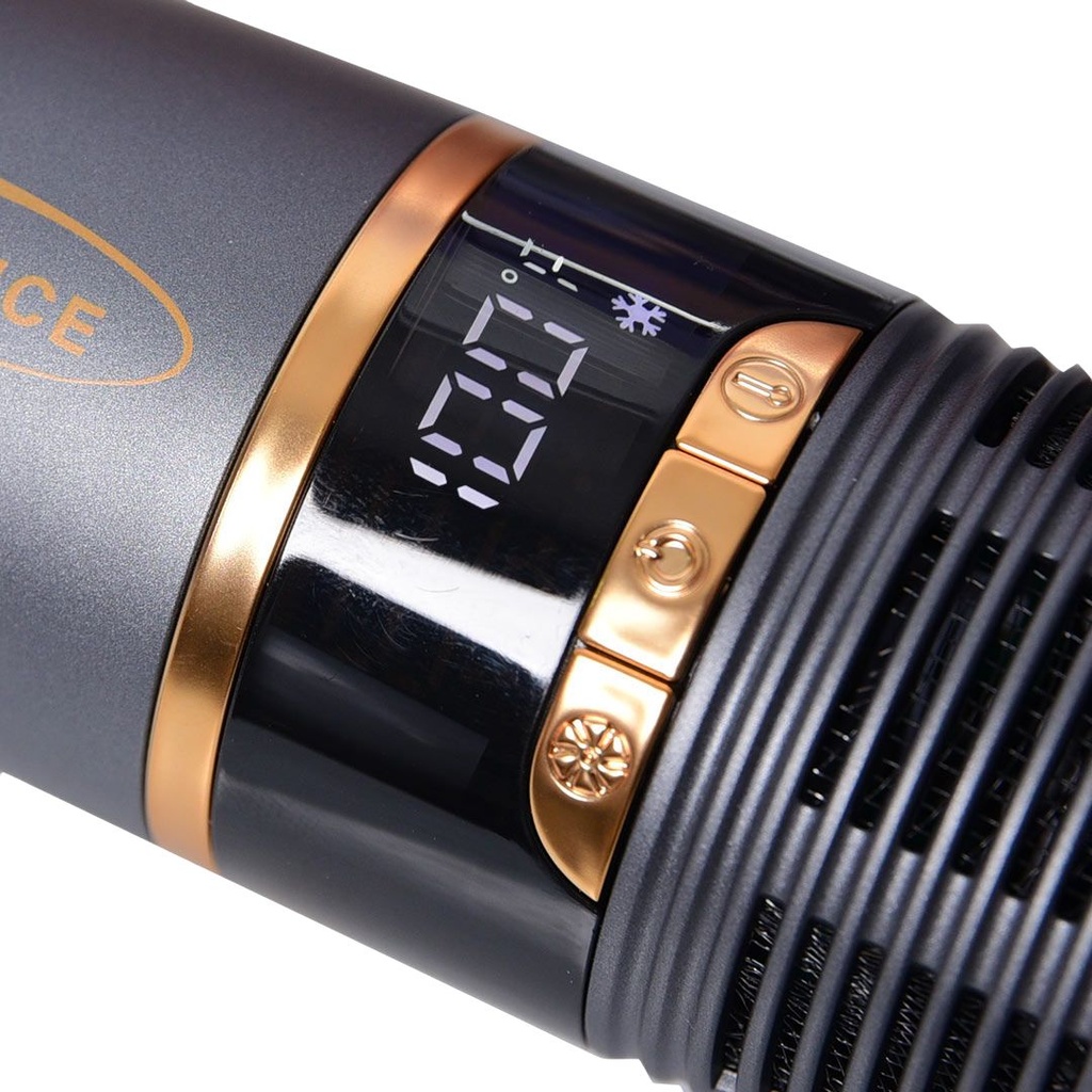 Brosse Coiffante Avec Afficheur Température 1000W Gris Charbon