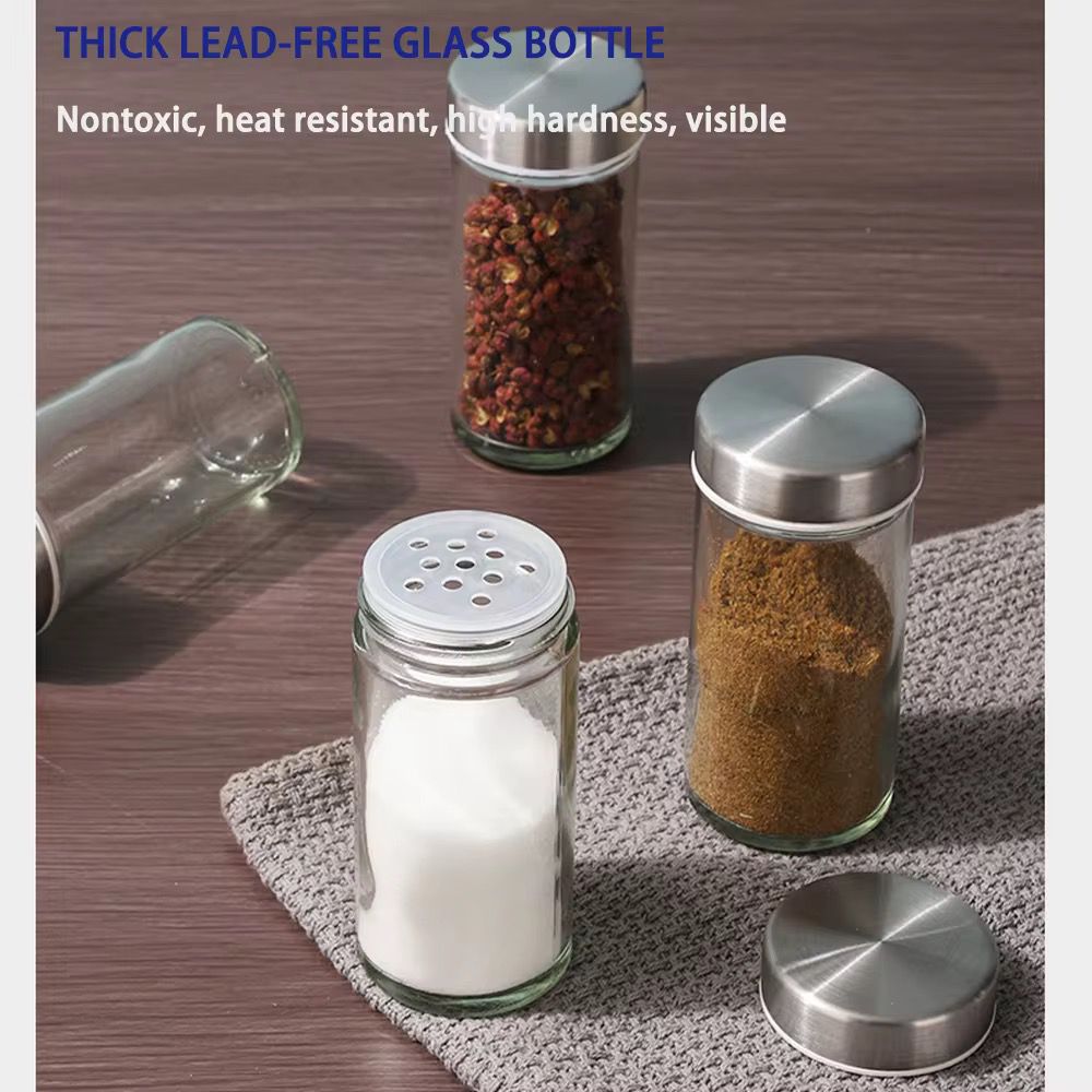 Set Porte Épices 21 Pièces Avec Support Tournant Argent