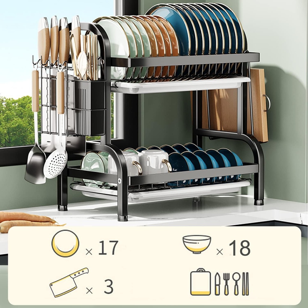 Egouttoir Vaisselle Cuisine Noir Blanc