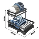 Egouttoir Vaisselle Cuisine Noir