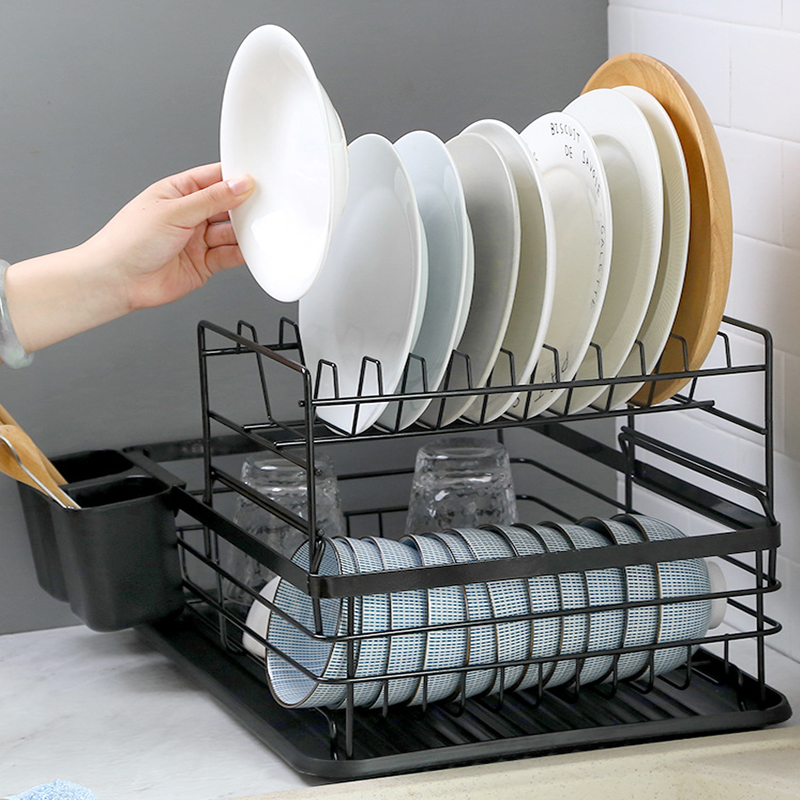 Egouttoir Vaisselle Cuisine Noir