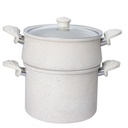 Batterie de Cuisine 22 Pièces Granite Golden House Blanc Cassé