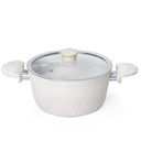 Batterie de Cuisine 22 Pièces Granite Golden House Blanc Cassé