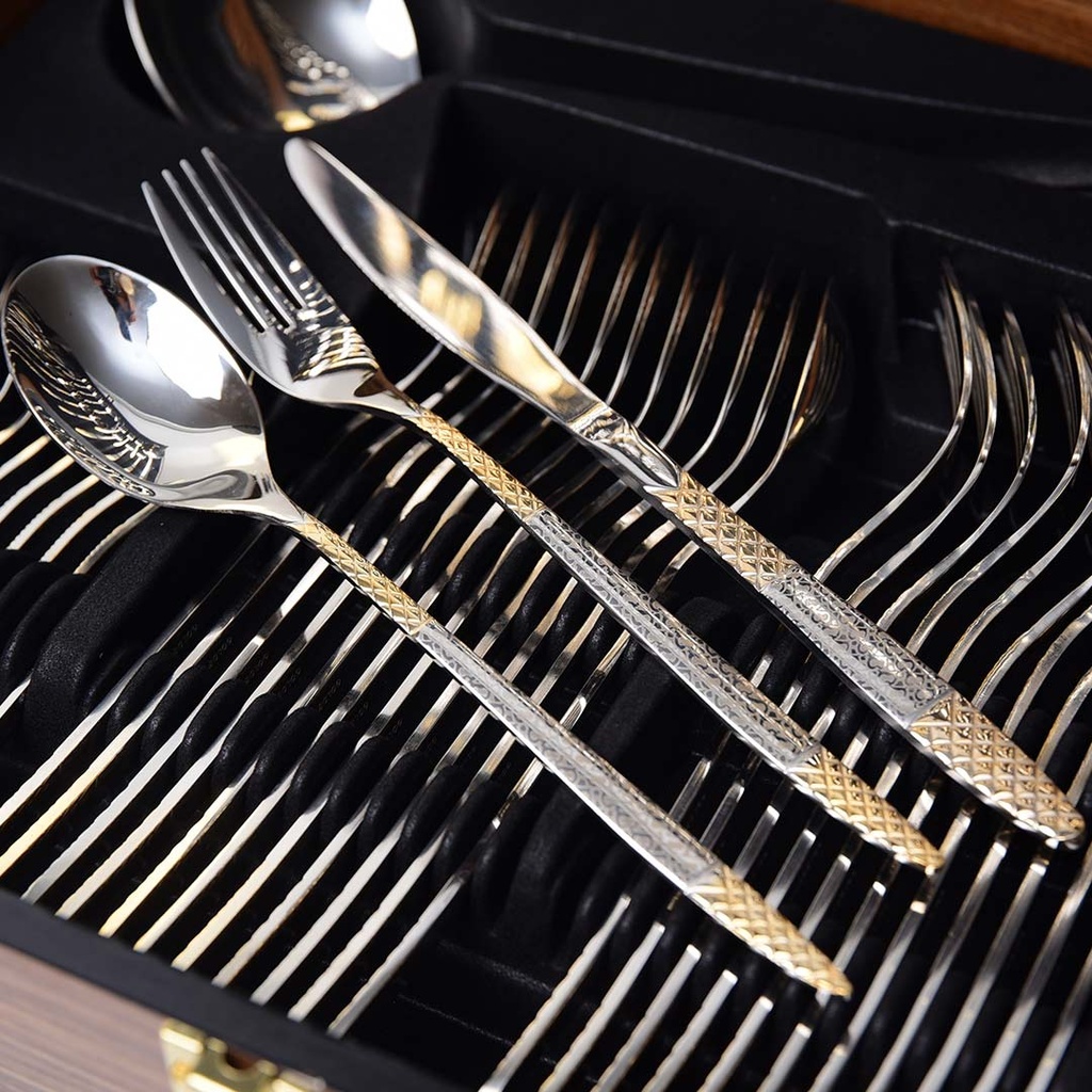 Coffret Ménagère De Cuisine 75 Pièces Golden House - Model 5