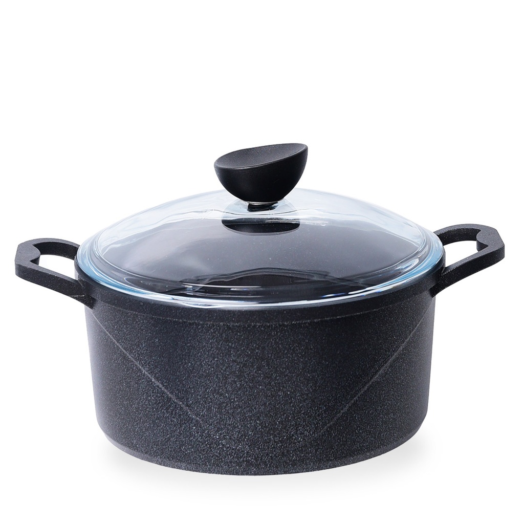 Batterie De Cuisine Vivaldi Akda 7 Pièces Granite Bleu Nuit