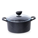 Batterie De Cuisine Vivaldi Akda 7 Pièces Granite Bleu Nuit