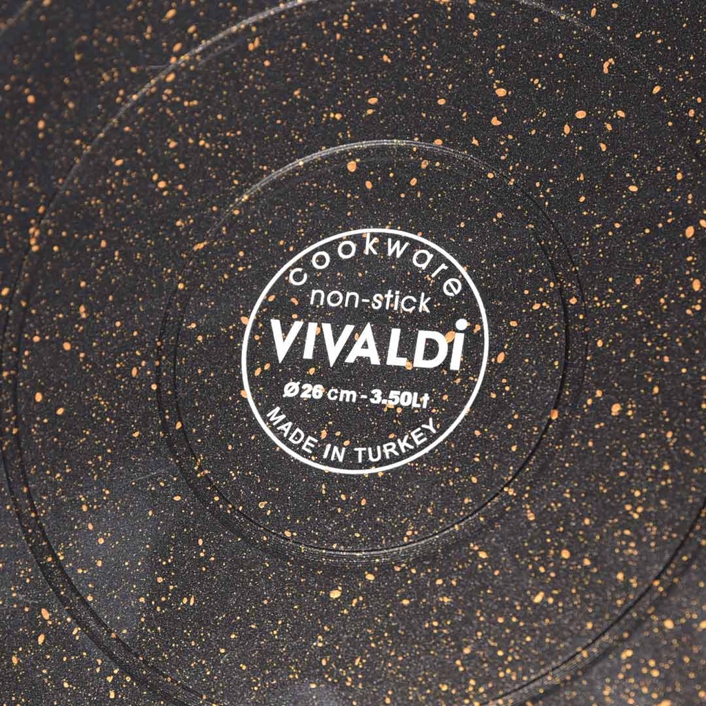 Batterie De Cuisine Vivaldi Babil 7 Pièces Granite Noir