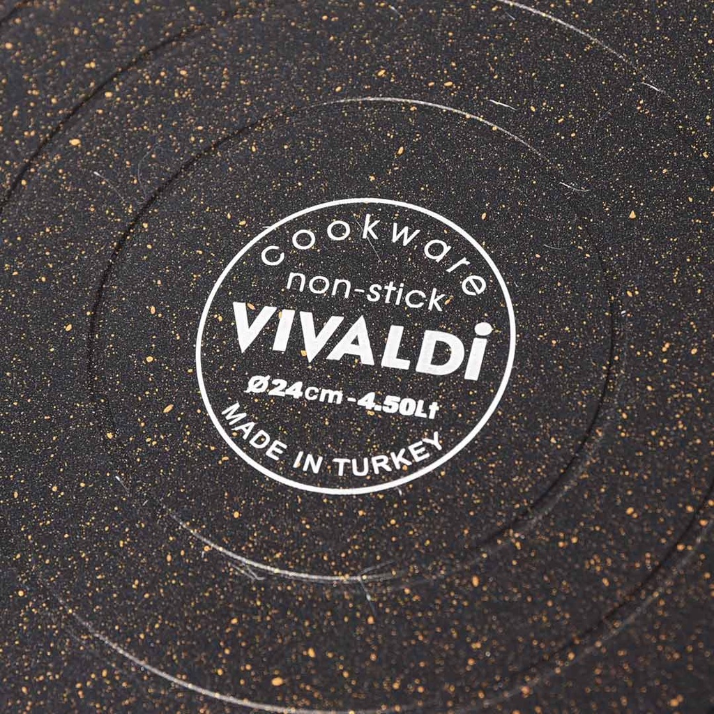 Batterie De Cuisine Vivaldi Babil 7 Pièces Granite Noir