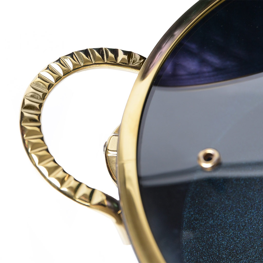 Batterie De Cuisine Vivaldi Lidya Diamond 9 Pièces Granite Bleu