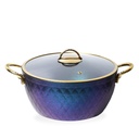 Batterie De Cuisine Vivaldi Lidya Diamond 9 Pièces Granite Bleu