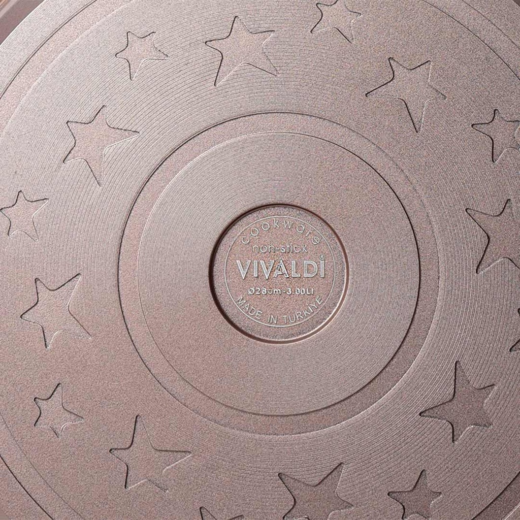 Batterie De Cuisine Vivaldi Reby 12 Pièces Granite Rose Gold