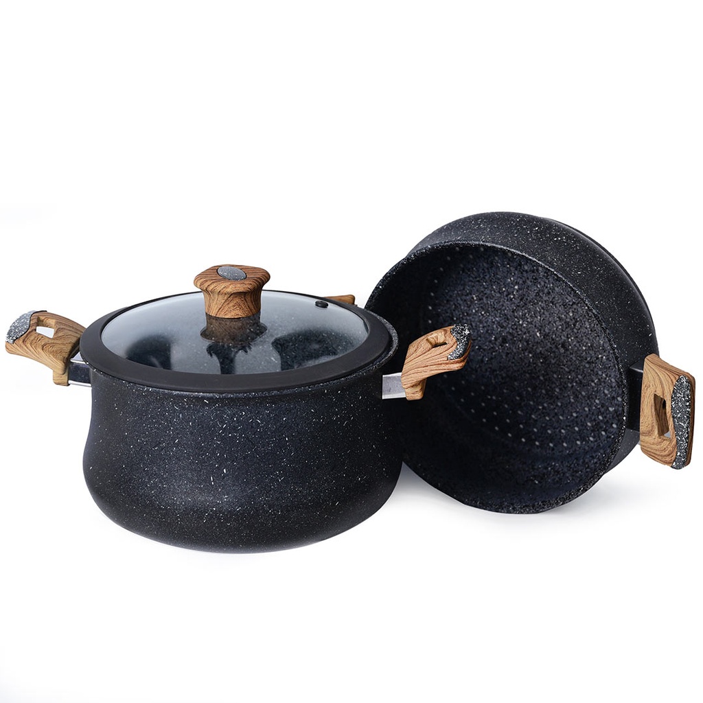 Batterie De Cuisine Vivaldi  20 Pieces En Granite Gris