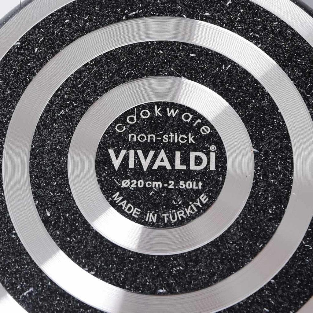 Batterie De Cuisine Vivaldi  24 Pieces En Granite Noir