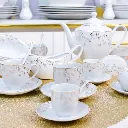 Service à Table en Porcelaine 72 Pièces Bravo Doré Motif 6 (5).webp