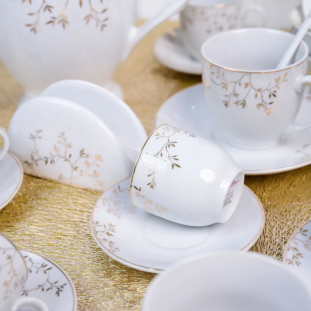 Service à Table en Porcelaine 72 Pièces Bravo Doré Motif 6 (6).webp