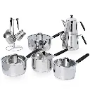 [SZR16P-N] Batterie De Cuisine Sizar 16 Pièces En Inox 18-10 - Noir.webp