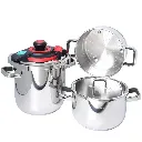 [SZR6P-N] Batterie De Cuisine Sizar 6 Pièces En Inox 18-10 - Noir.webp