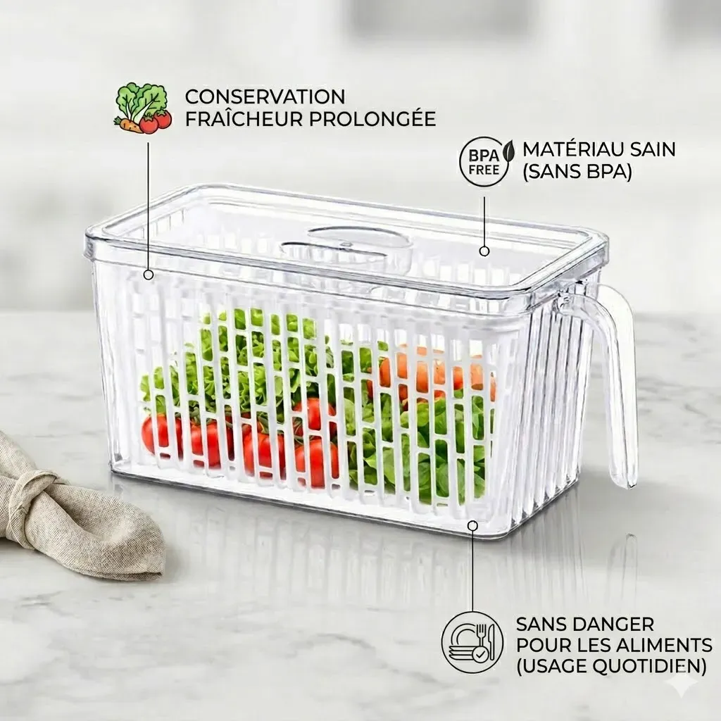 [WHM7-26] Boîtes de Conservation Alimentaire En Plexiglas Avec Couvercle Rectangulaire.webp