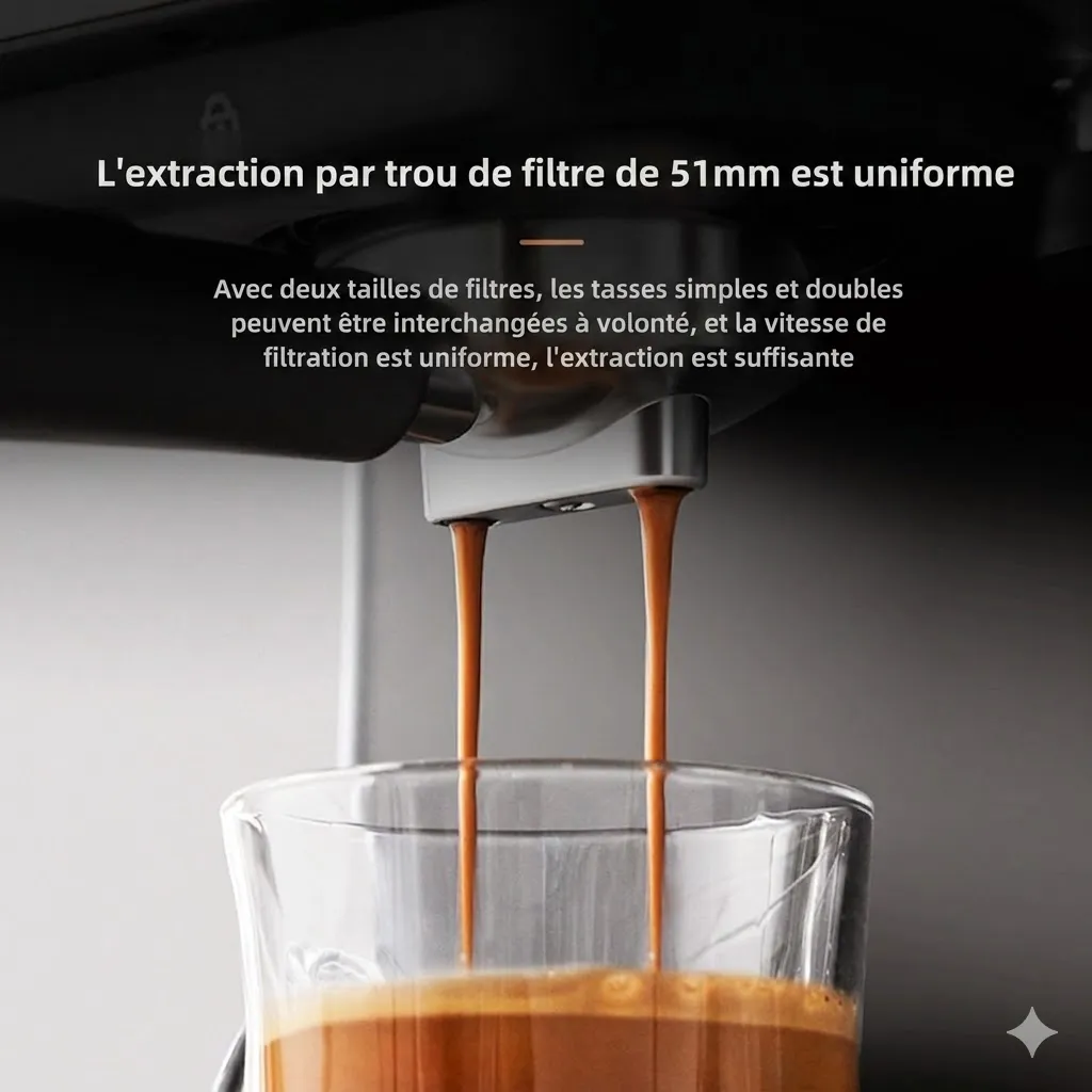 Machine à Café Expresso Prova 850W – 15 Bars, Réservoir 1,8L.webp