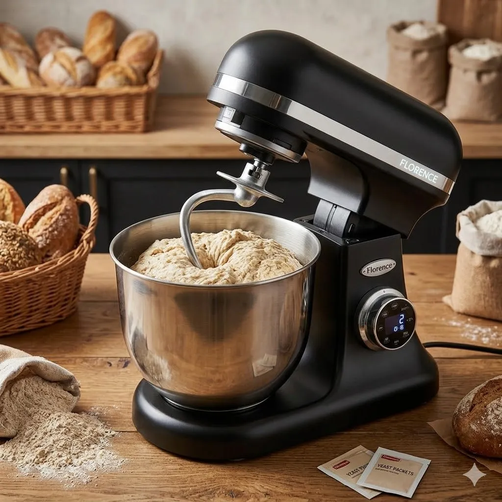 Robot Pétrin Florence 7L - 2000W avec Afficheur LCD - Noir.webp