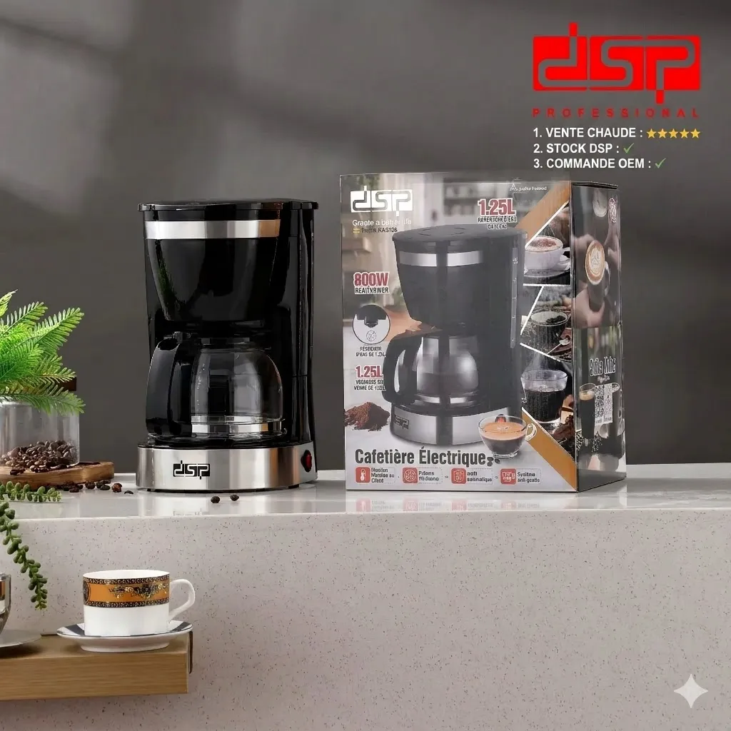 Cafetière Electrique DSP 1,25L 800W– 10 Tasses1.webp