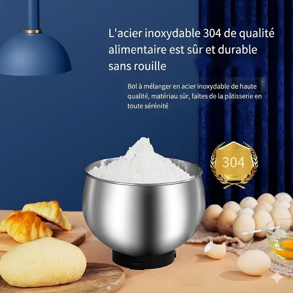 Robot Pétrin Golden House 5L 1300W Noir.webp