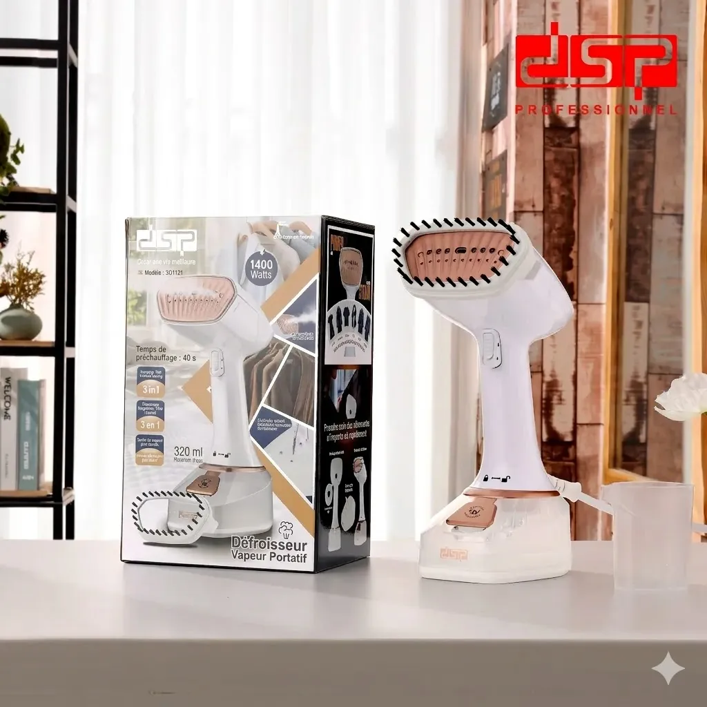 Défroisseur Vapeur DSP 1400W 320ml Blanc.webp