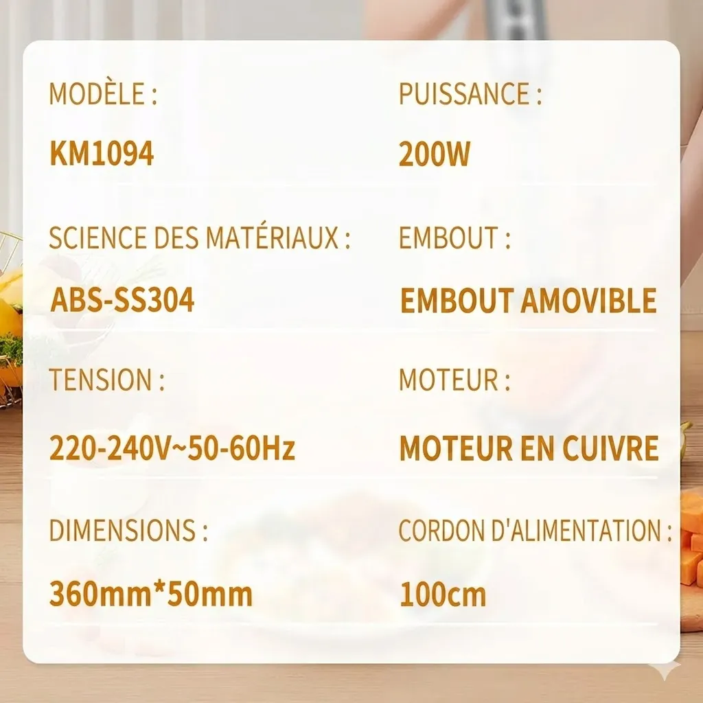 Mixeur Plongeant DSP 200W Noir3.webp