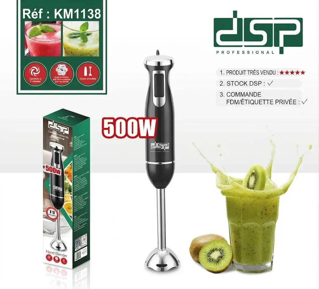 Mixeur Plongeant DSP 500W Noir.webp