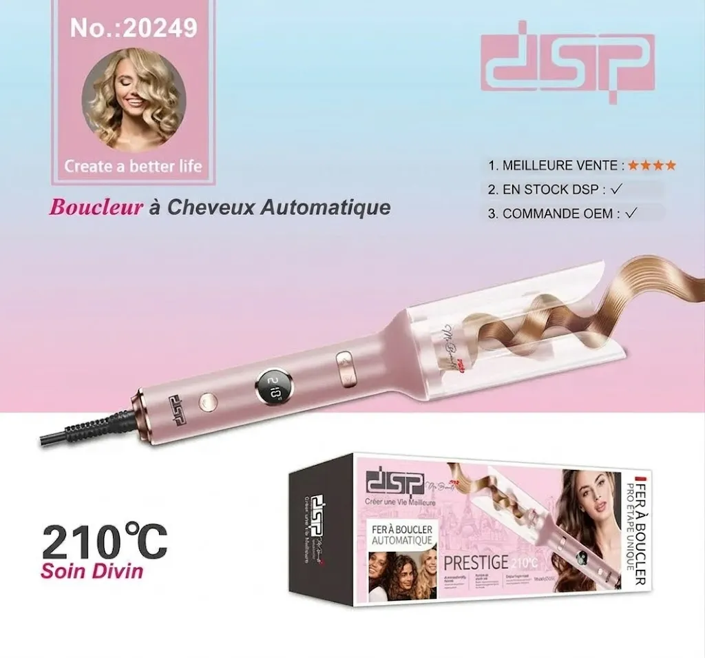 Fer à Boucler DSP Avec Afficheur DSP 210°C.webp