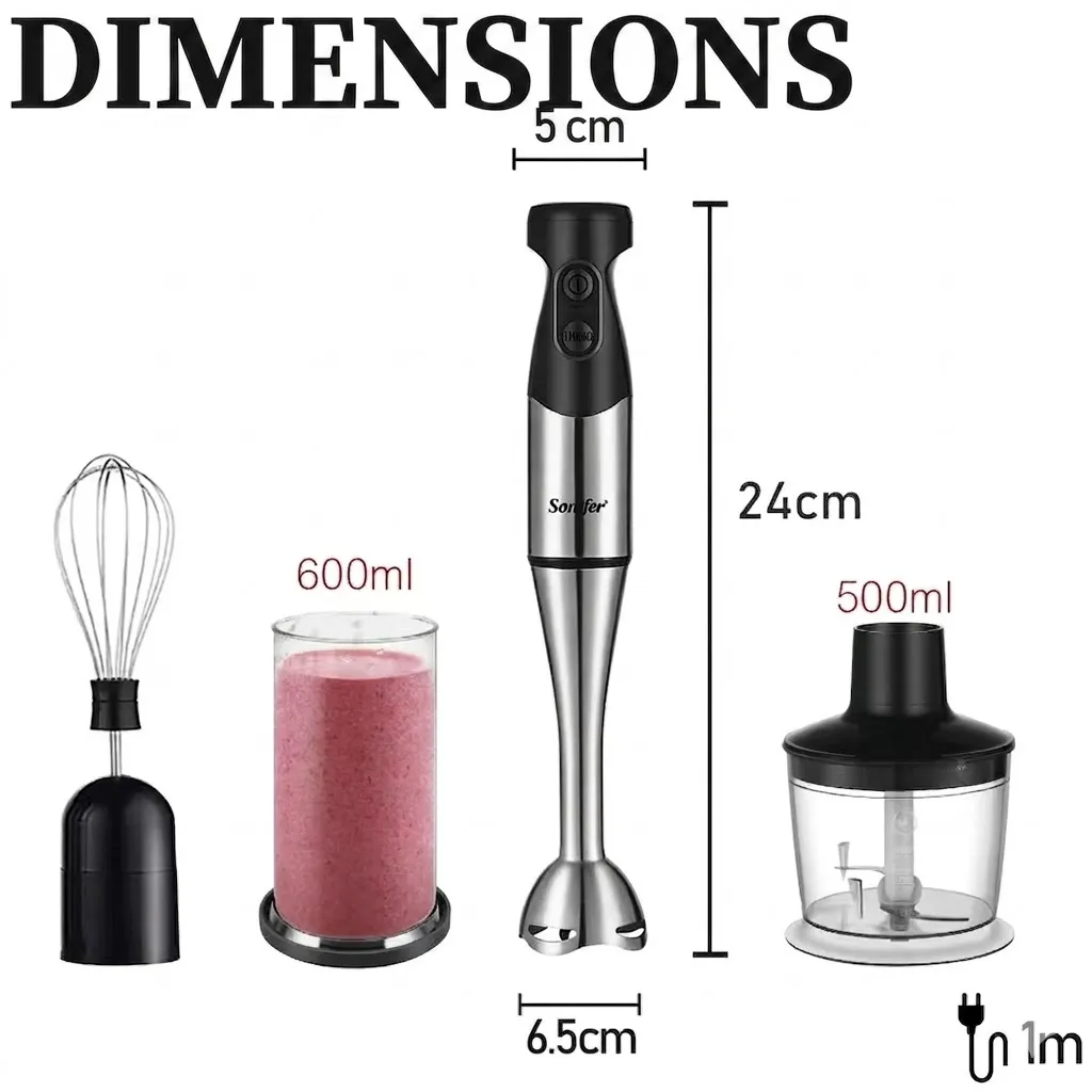 Mixeur Plongeant 3 en 1 Sonifer 600W.webp