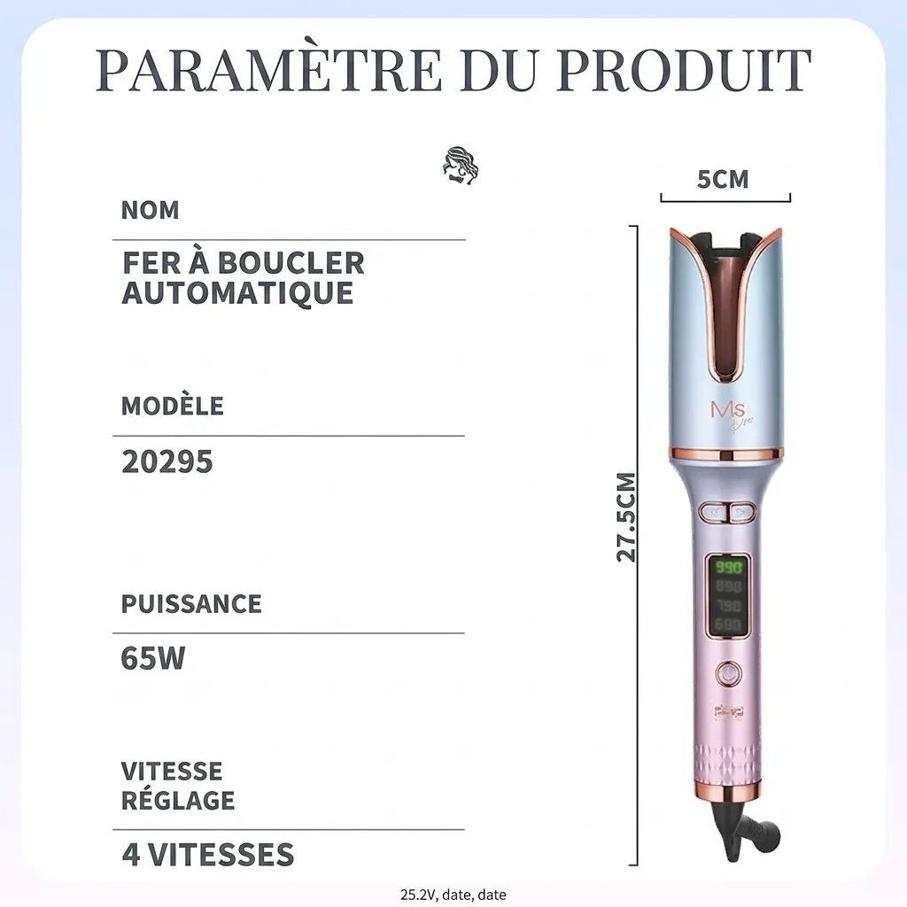 Fer à Boucler DSP - 65W - Afficheur LCD 990°F, 22mm4.webp