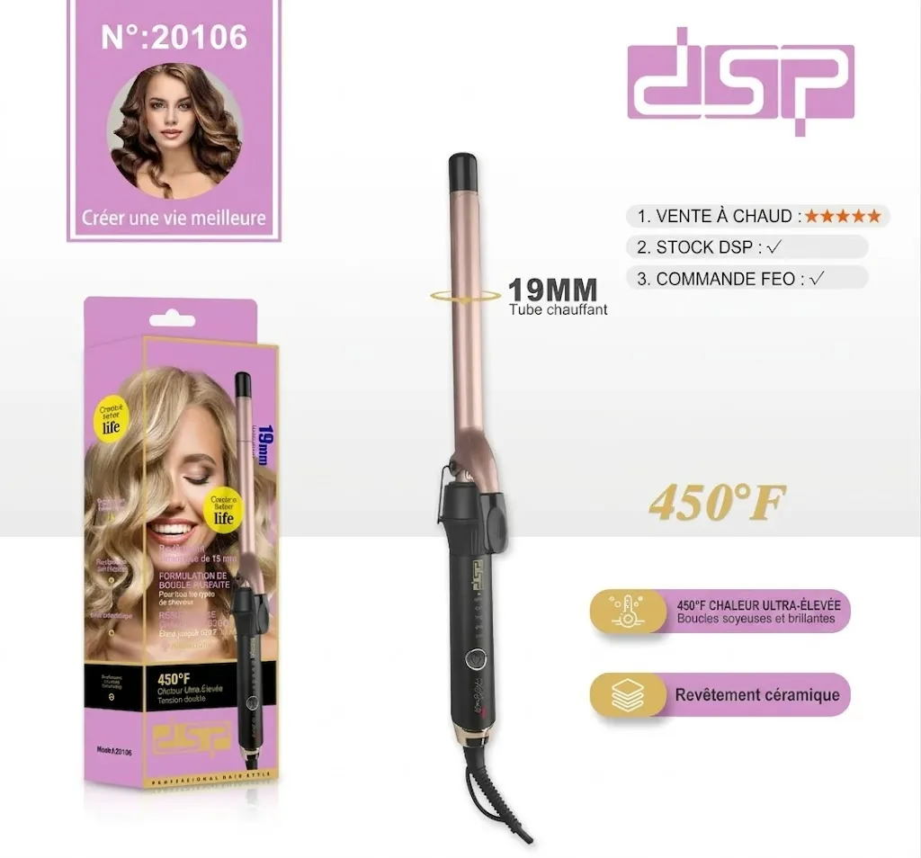 Fer à Boucler DSP 450°C 19mm 45W.webp