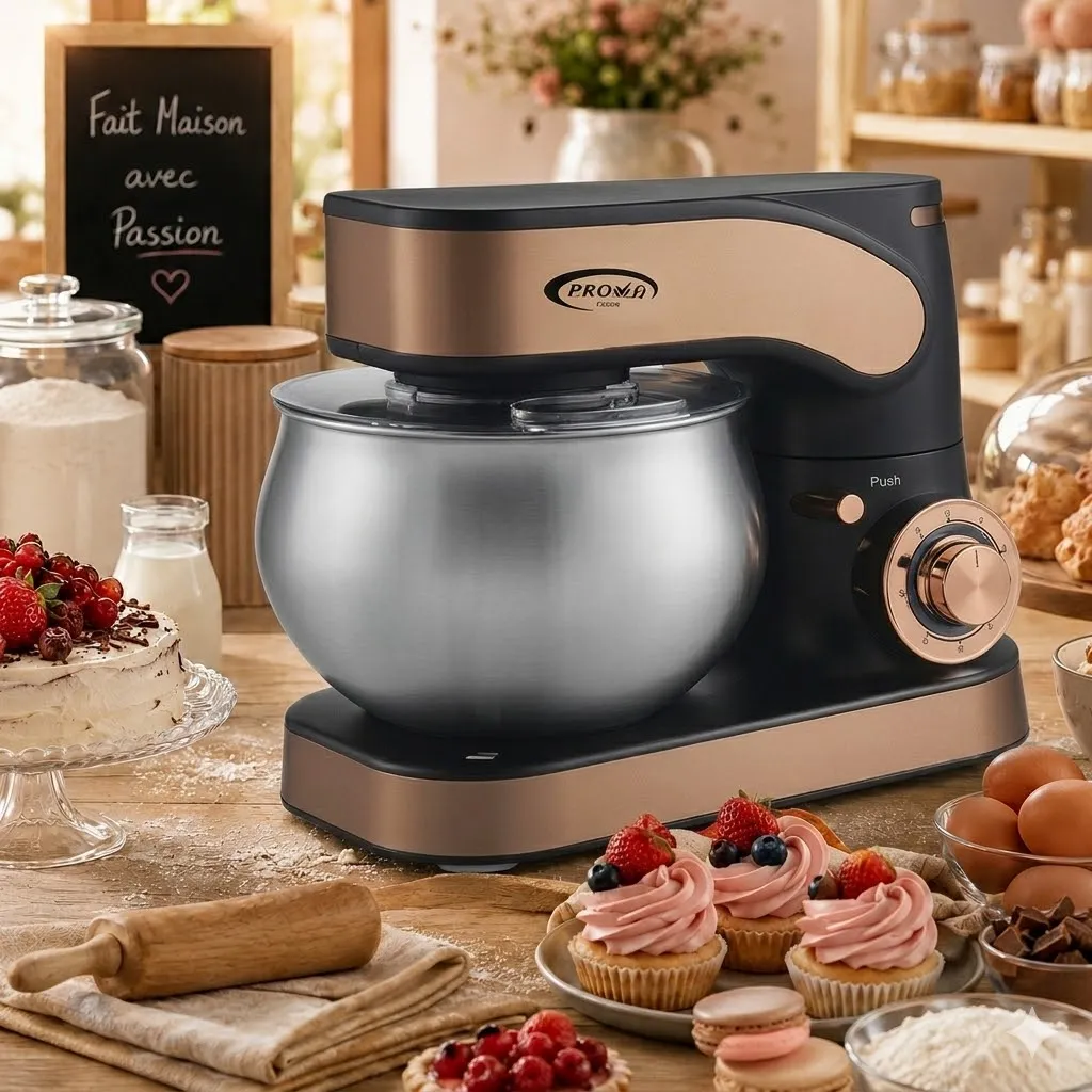 Robot Pétrin Prova 1300W - 5L - Noir1.webp