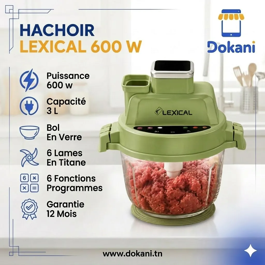 Hachoir à Viande Lexical 3L - 600W - vert.webp