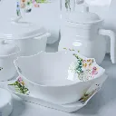 Service A Table en Verre Opale- 72 Pièces- Florence- M1