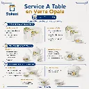Service A Table en Verre Opale- 72 Pièces- Florence- M1.webp
