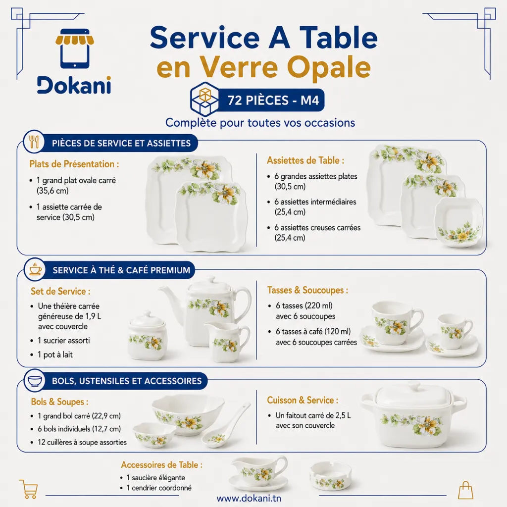 Service A Table en Verre Opale- 72 Pièces- Florence- M4.webp